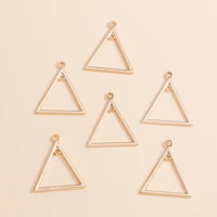 20pcslot 2527mm triangle shape charms metal hollow frame blank connector charms pendant diy necklace earrings jewelry making