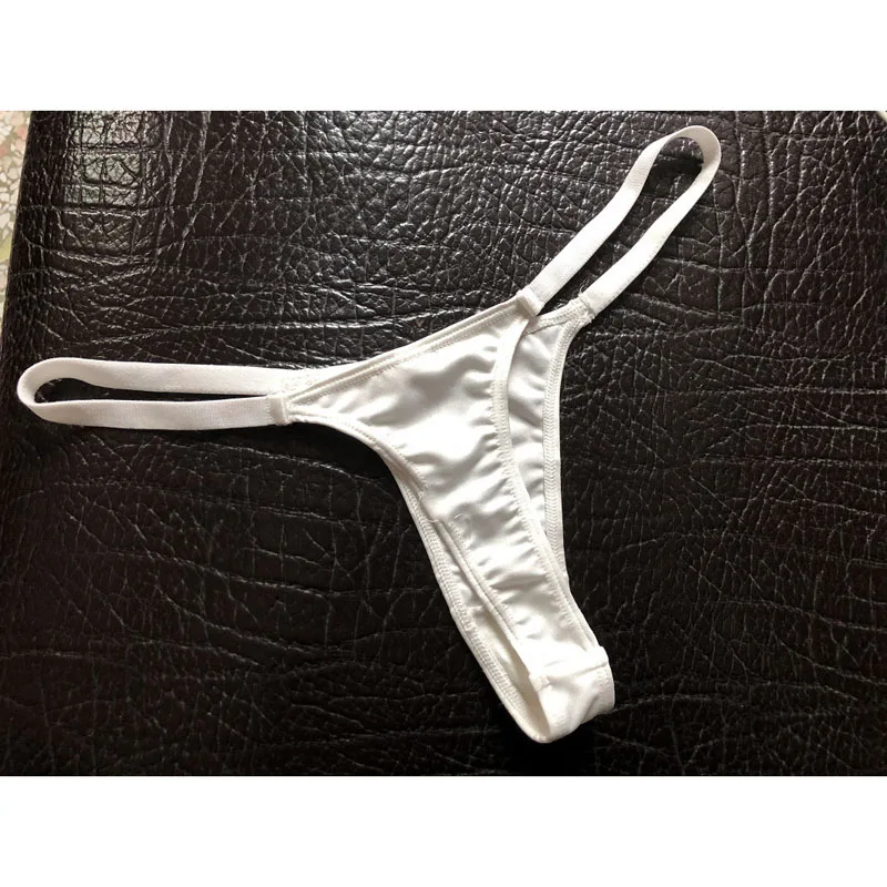 Стринги из молочного шелка женское интимное нижнее белье сексуальные стринги с