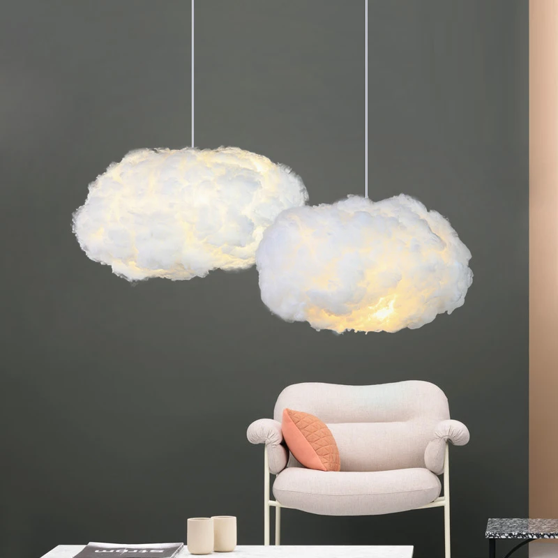 

Modern Cotton Cloud pendant light Design Creative Pendant Lamps Kids room Coffee room Girl Bedroom Decor LED Hanging Lights