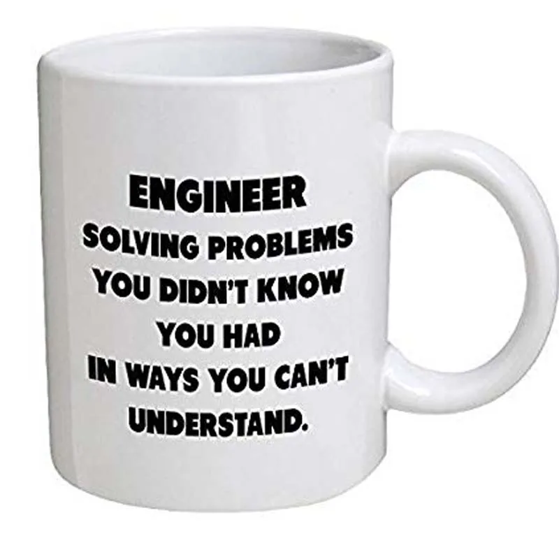 Забавная кружка инженер. Решение проблем 11 унций чашки для кофе забавная
