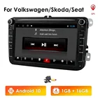Автомагнитола 2DIN на Android, мультимедийный плеер с GPS, стерео для Volkswagen, Skoda Seat, Octavia, golf 5, 6, touran, passat B6, polo, swc, obd2, 4g