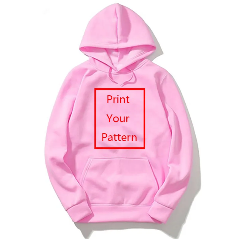Print Your Pattern Hoodie Long Sleeve Street Hooded Sweatshirt for Adult Children