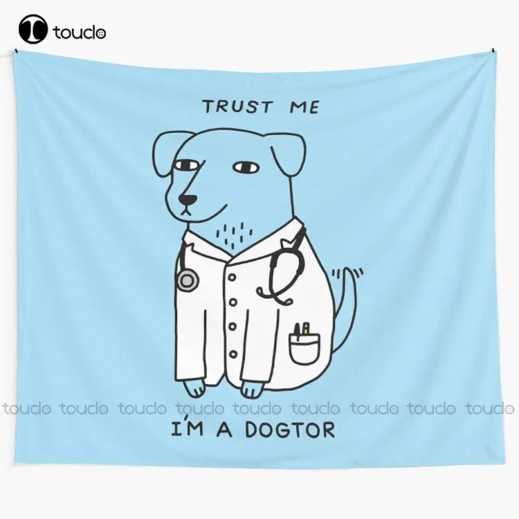 

Dogtor Dog Dogs Puppy Puppies Doctor Doctors Funny Cute Tapestry Tapestry Home Decor Custom Decoration Wall Hanging High Quality