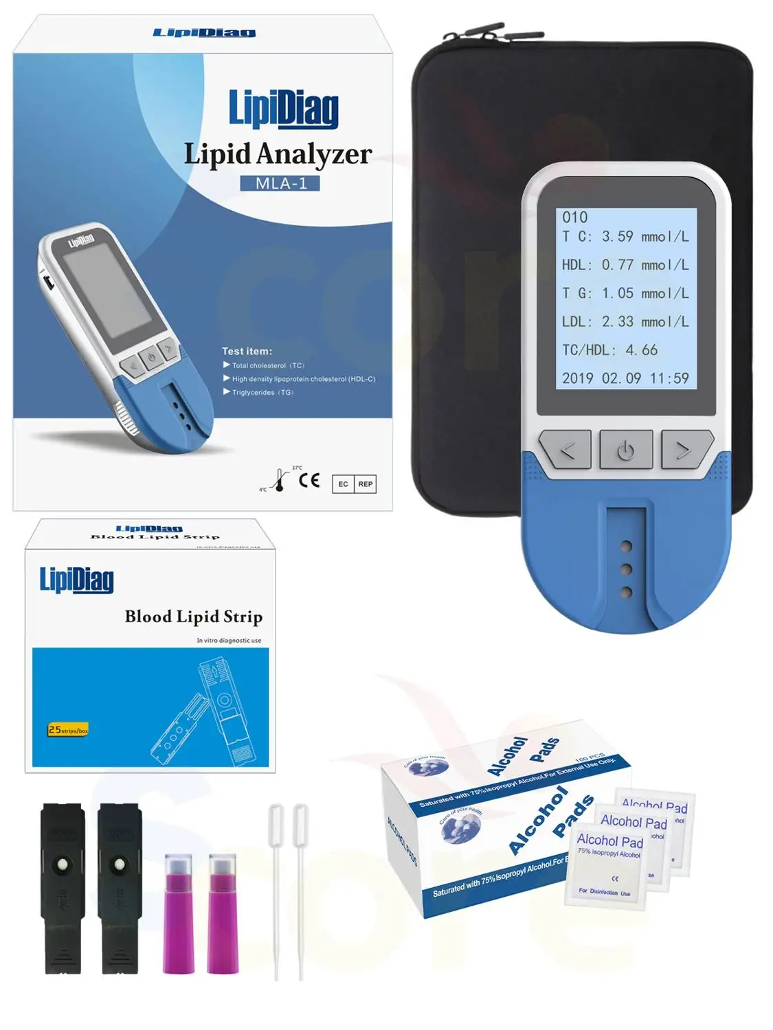 Липидный анализатор 4 в 1 (TC) общего холестерина (HDL) Высокоплотный липопротеиновый
