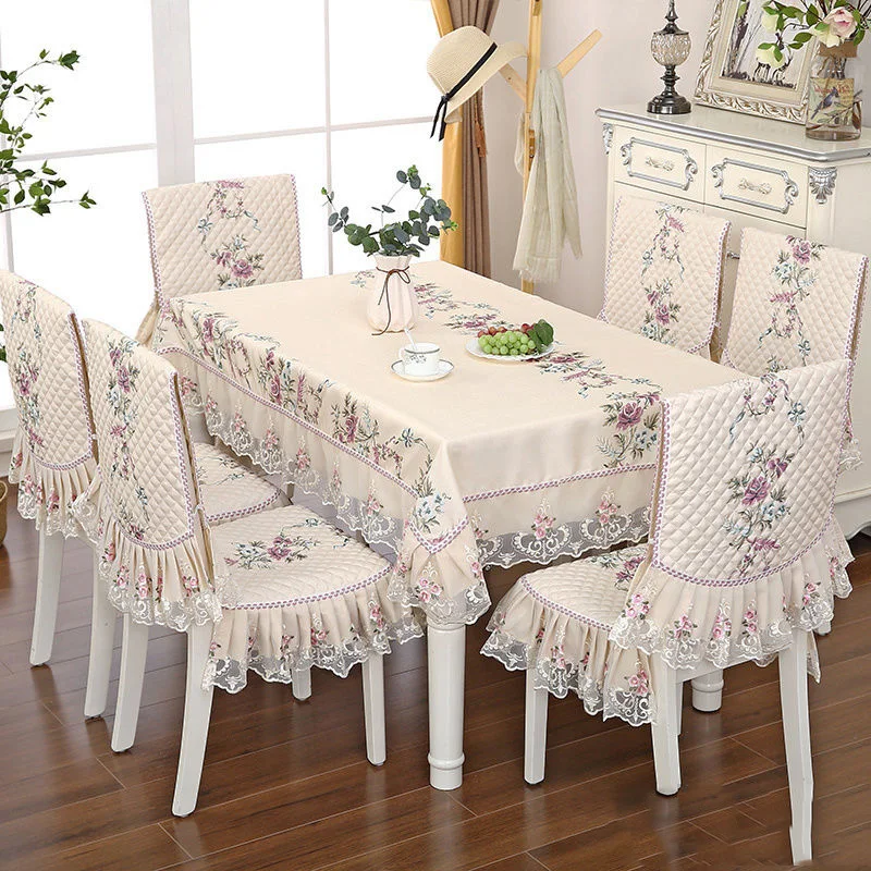 

Dining Chair Covers Home Anti-dirty Cushion Polyester Cotton Rectangle Tablecloths For Dining Room Set Decorative Table Cover