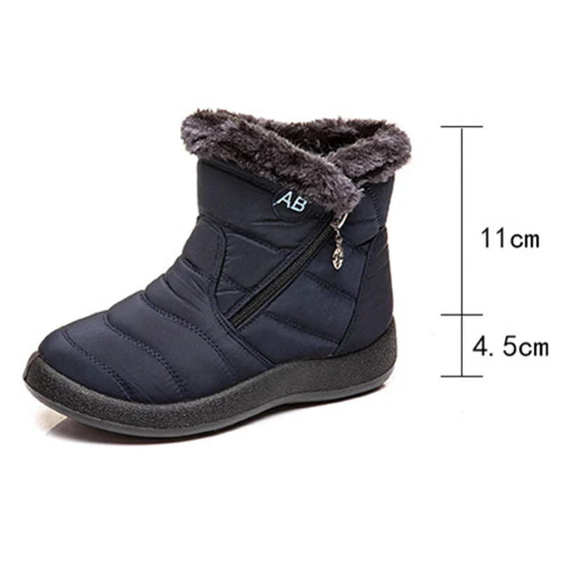 Ankle Boots For Women Boots Fur Warm Snow Boots Female Winter Shoes Women Waterproof Padded Boots Winter Booties Women Footwear