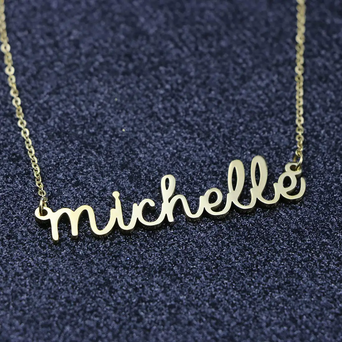 

Customized Necklace Stainless Steel Necklace Nameplate Choker Pendant English Name Jewelry Necklace 45 Fonts AAA Quality