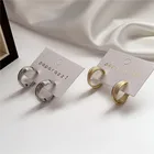Маленькие модные серьги-кольца Luokey, корейские простые элегантные металлические ювелирные кольца для женщин, аксессуары для женщин, 2020