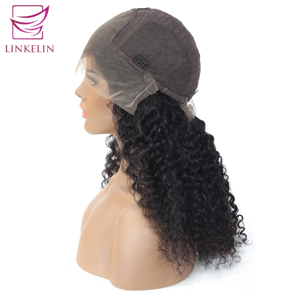 Волосы LINKELIN перуанские курчавые вьющиеся человеческие волосы парики на шнуровке
