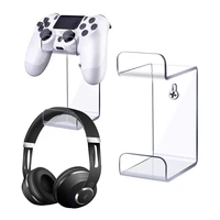 2pcs game controller holder wall mounted headset stand hanger space saving gamepad holder wall mount for ps5 ps4 xbox switch