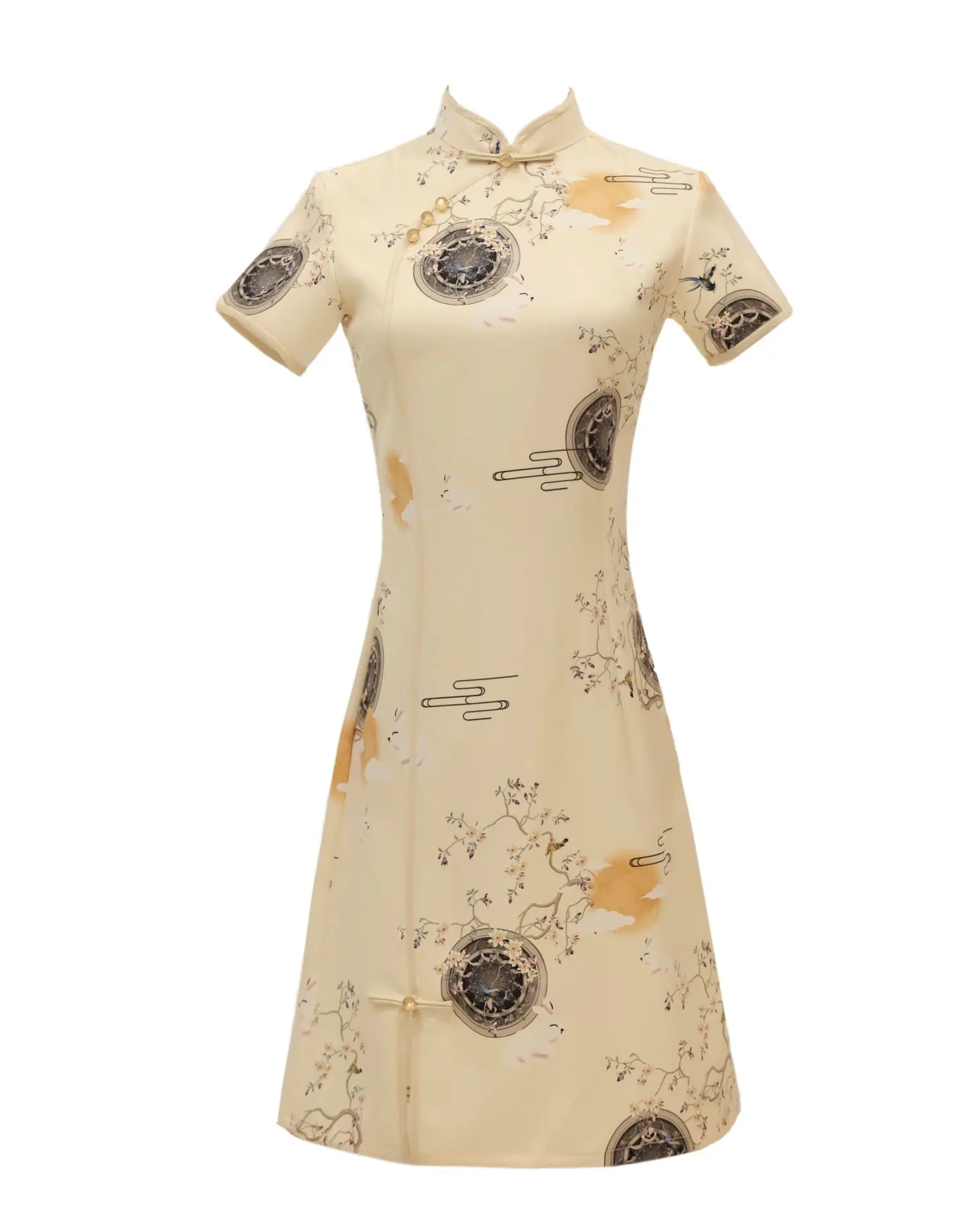 

Fashion Retro Qipao Dress Cheongsam Oriental Dinner Long Dress Chinese Style Women Elegant Qipao Embroidery Robe Party