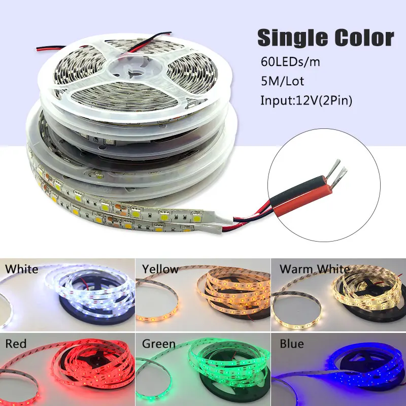 Светодиодная лента 5050 DC12V 60 светодиодов/м светильник RGB RGBW 300 светодиодов 5 м/лот|kit