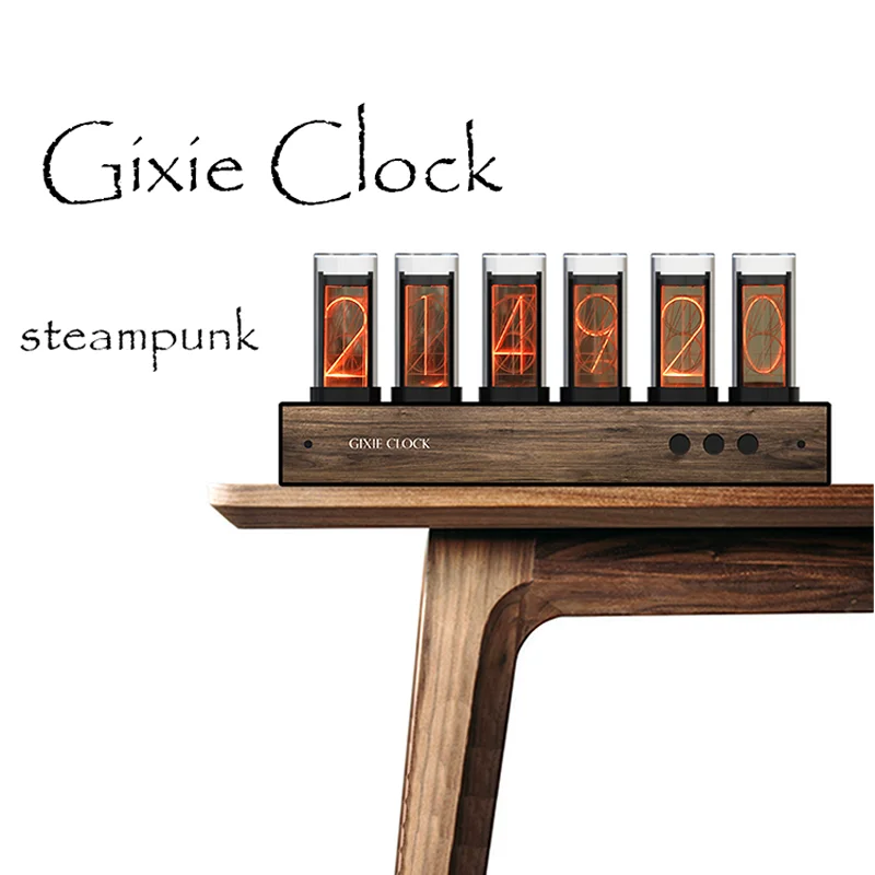 Высокое качество Gixie светящийся светильник аналоговые трубные часы ретро
