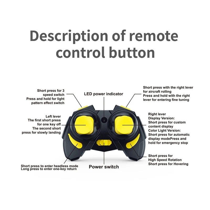 

2.4G Gravity Sensor 360 Flips COLOR SPRITE RC Aircraft APP Customized Programming 4 Axis Drone with LED Lights