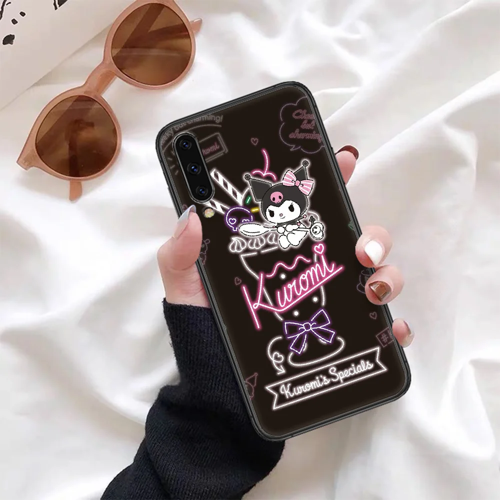 

cute cartoon Kuromi Phone Case For Samsung Galaxy A 3 5 7 8 10 20 20E 21S 30 30S 40 50 51 70 71 black Hoesjes 3D Etui Trend Cell