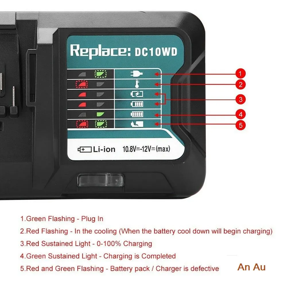 Зарядное устройство для литиевых батарей Makita 10 8 В 12 DC10WD BL1015 DC10SB DC10WC | Автомобили и