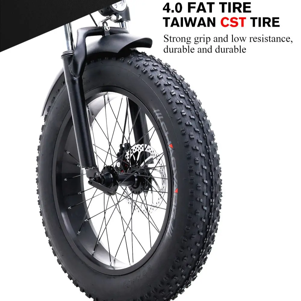 Preise Elektrische Fahrrad 500W Bike Faltbare 20Inch Ebike 4,0 Fett Reifen Strand Stadt Männer Und Frauen Radfahren 48V15Ah Lithium-Batterie Moped 。