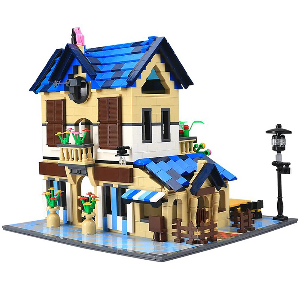 

Wange 5311 1298PCS Architecture Series The Rural Villa Building Blocks Set Classic MOC House Toys For Children Gifts