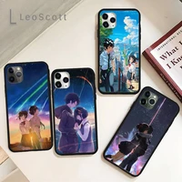 japanese anime your name phone case for iphone 11 12 pro xs max 8 7 6 6s plus x 5s se 2020 xr soft silicone cover funda shell