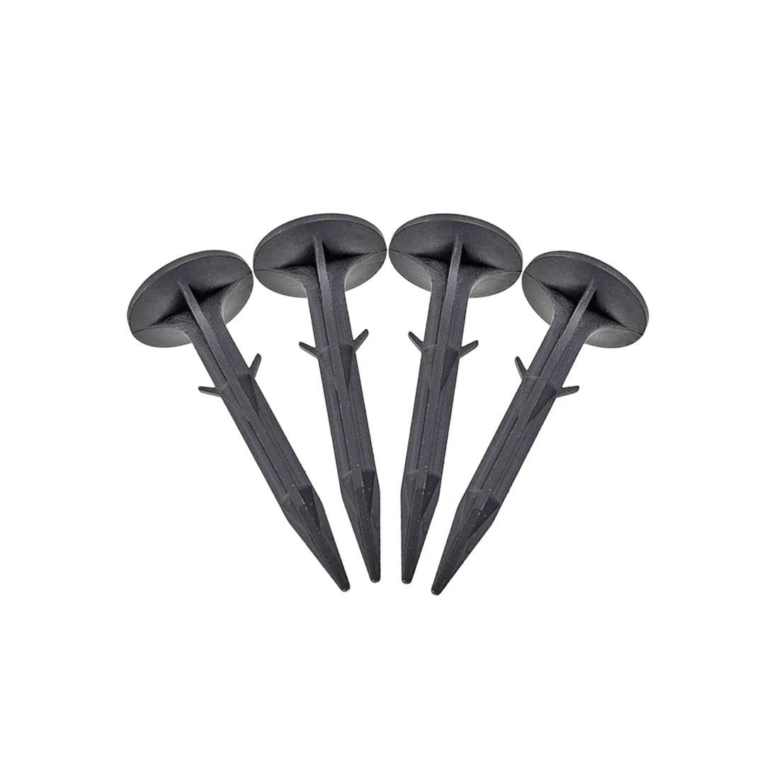 

uxcell 40pcs 110mm 4.3-inch Black Plastic Garden Stakes Anchors Landscape Ground Nail for Home Garden DIY Application