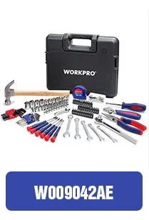 WORKPRO 165 шт. набор инструментов для дома с трещоткой торцовые ключи комплект насадки для отвёртки Набор шестигранных молоточковая механика