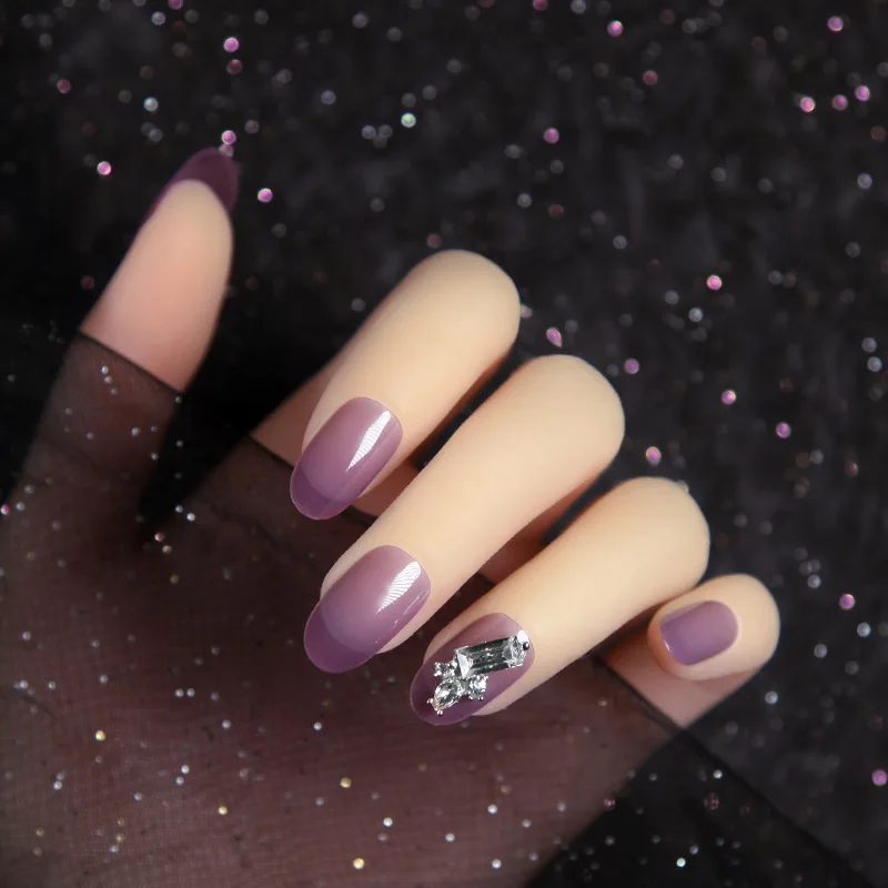 24 шт./кор. летний прозрачный ароматный Таро фиолетовый средней длины носимые