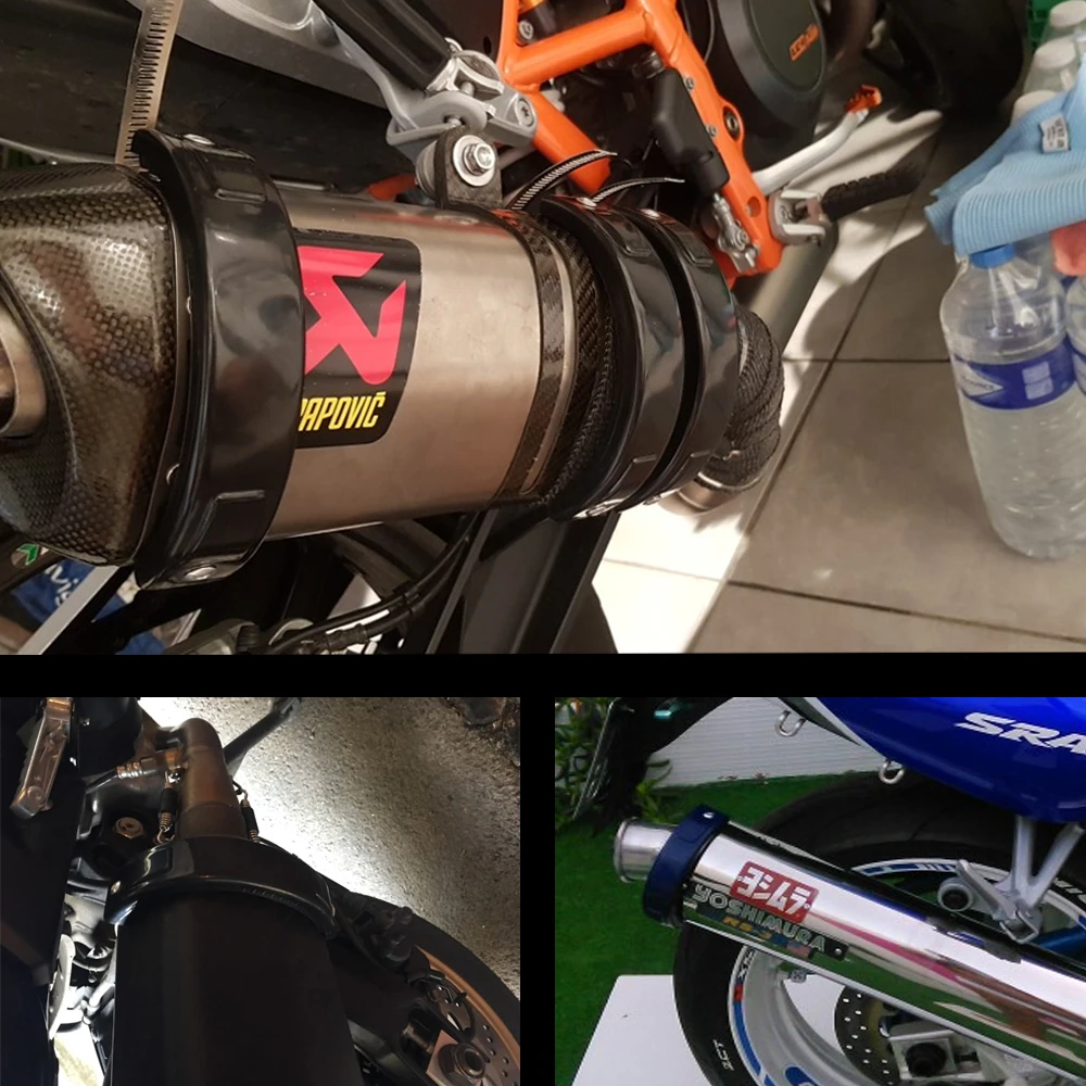Выхлопная защита для мотоциклов KTM овальная с глушителем круглым и овальным - Фото №1