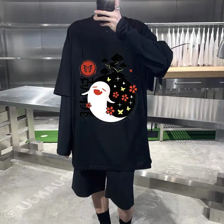 

Genshin Impact T-shirt Men Women Hot Game Graphic Tees Unisex Kawaii Summer T Shirts Cartoon Hu Tao Tshirt Funny Keqing Female