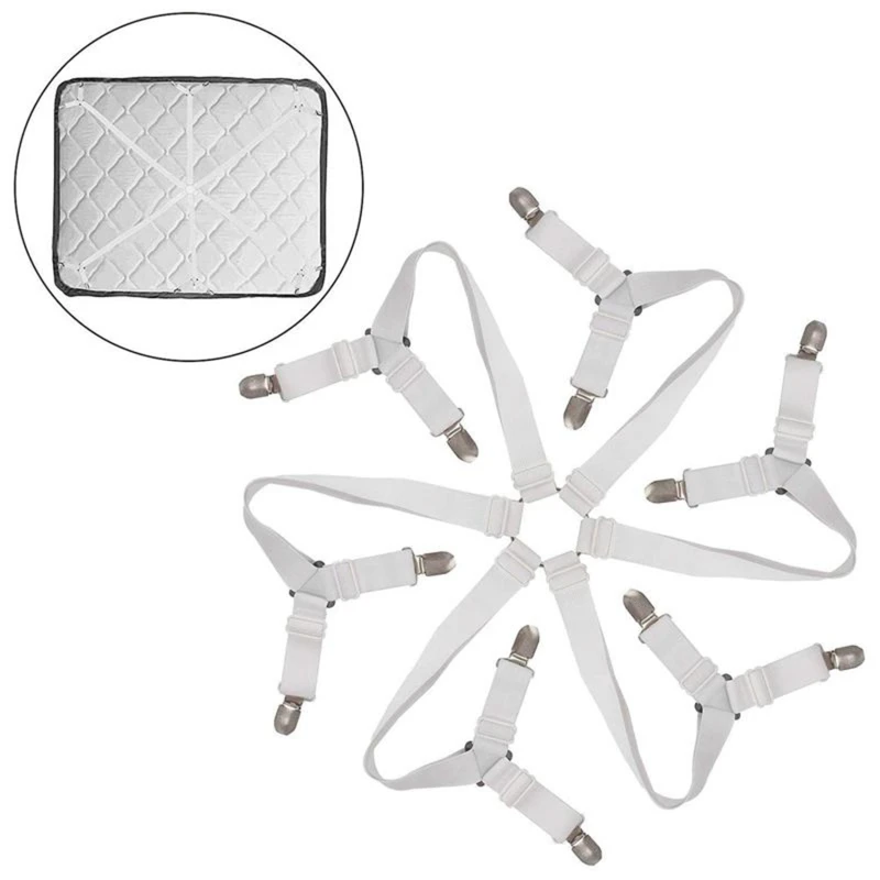 

Регулируемые зажимы для простыней, эластичные крепления к Матрасу, 3 направления, 6 зажимов