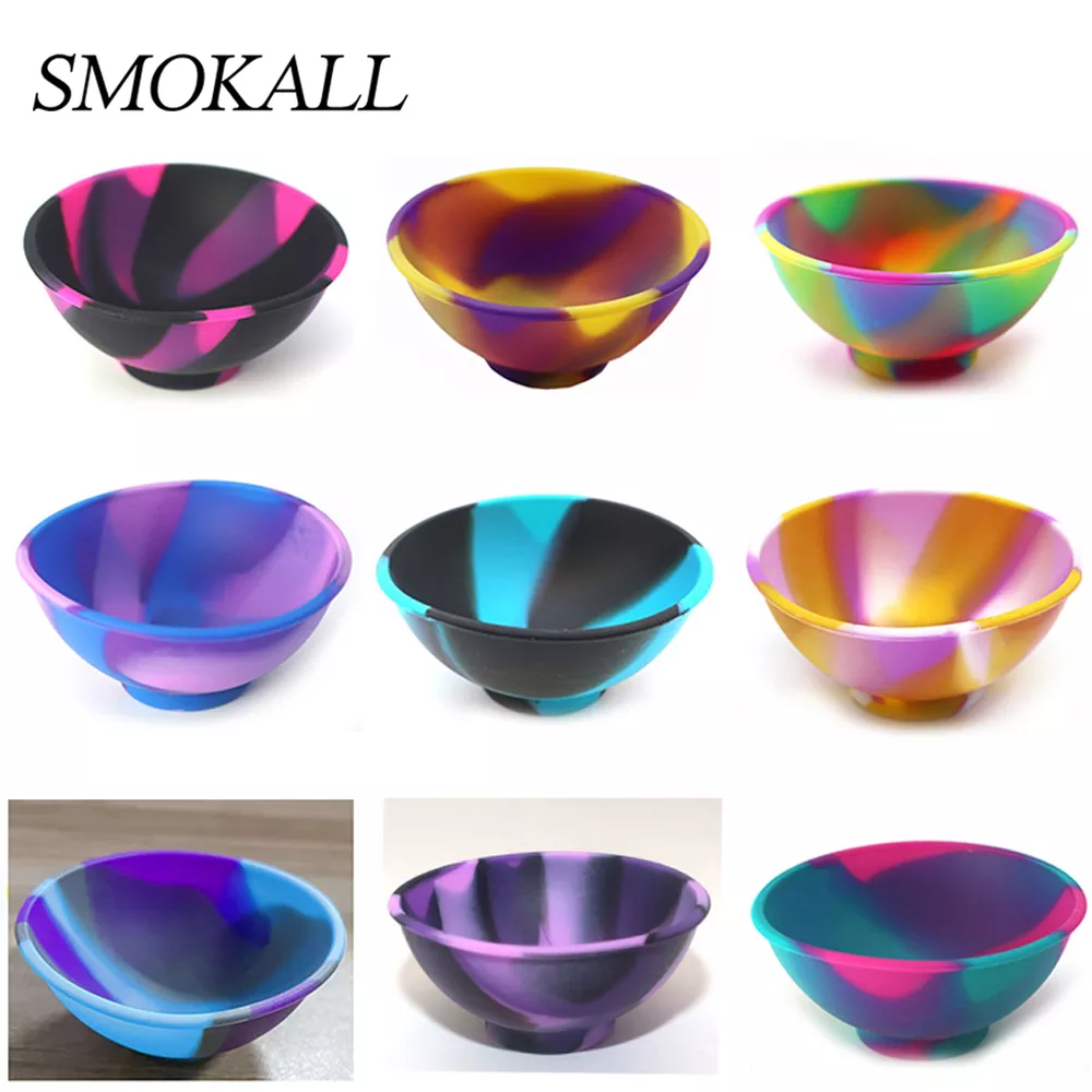 2Pcs Household Silicone Container Bowl 67mm 50mm Multi-Color