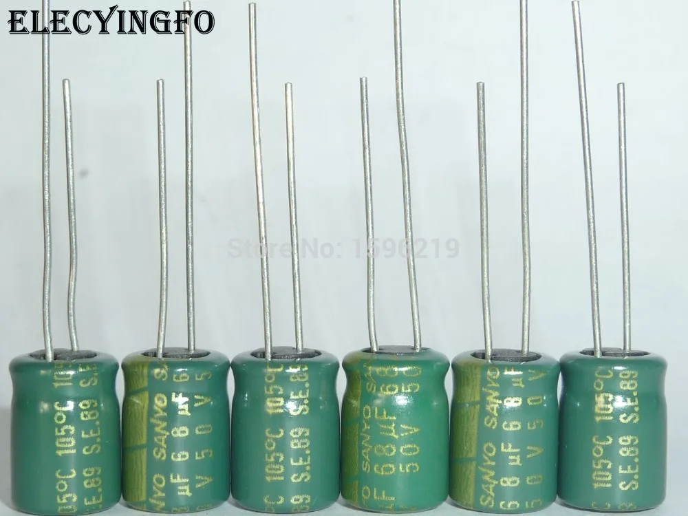10 шт. 68 мкФ 50V68UF SANYO 8x11 5 мм оригинальный 50V68uF Алюминий электролитических