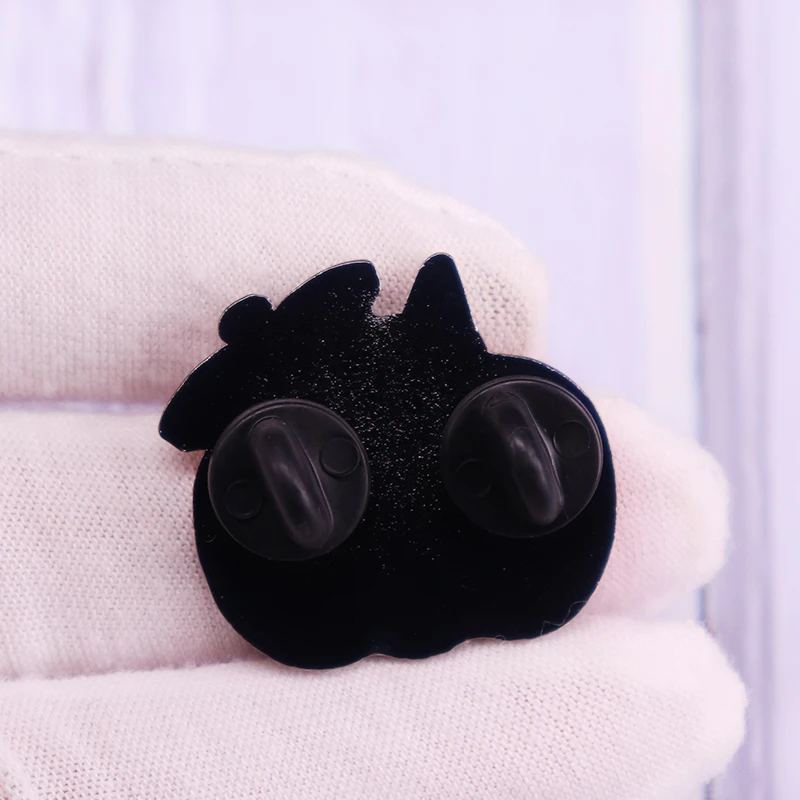 Блестящая розовая тыква кошка фотоэлемент Хэллоуин Kawaii котенок фонарь значок