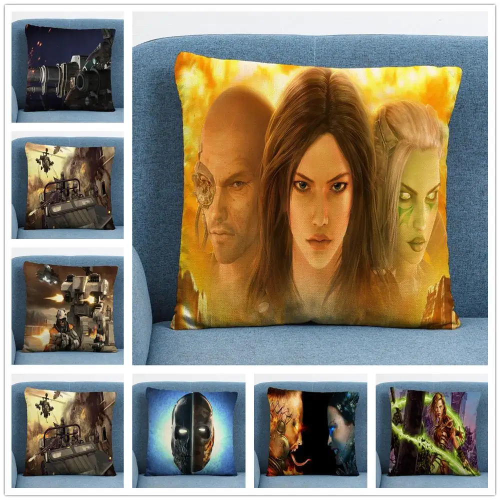 

Красочная льняная наволочка в стиле игры звезды воина, наволочка для подушки, чехол для дома, дивана, украшение для автомобиля, чехол для под...