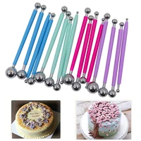 4 pcsset cake flower modelling ball tools pastry fondant decorating sugarcraft mold diy cake tools
