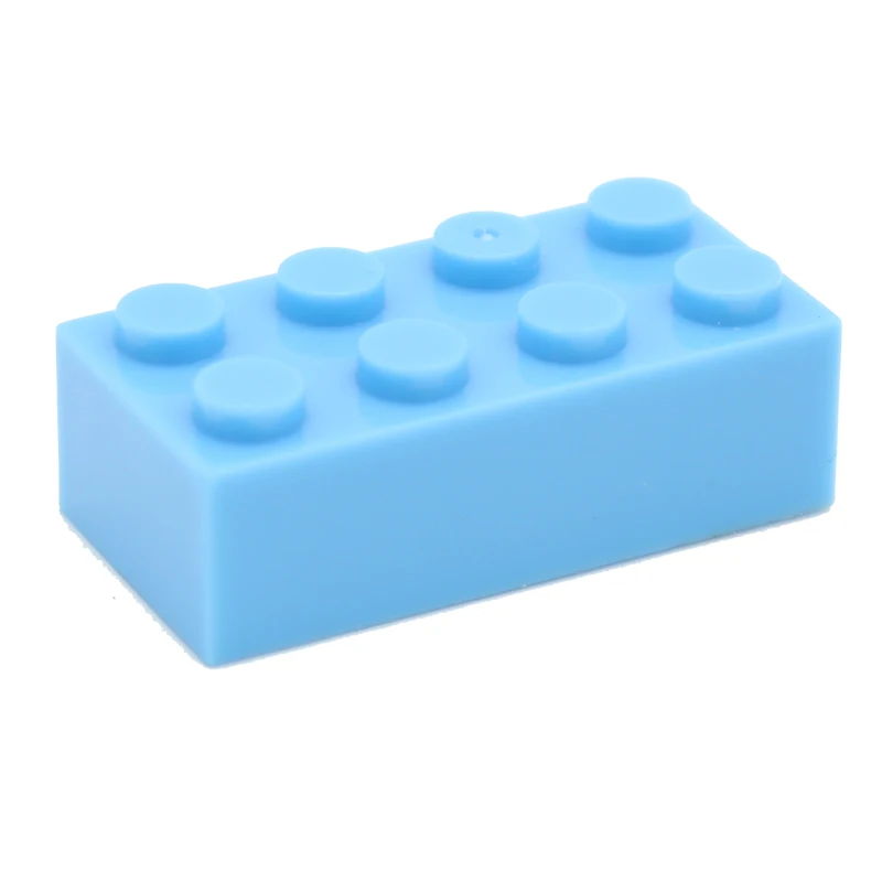 Moc креативный Кирпич 2x4 3001 основы, Обучающие Классические строительные блоки, объемные наборы, совместимые сборные частицы, игрушки для детей - Цвет: light blue