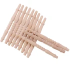 Новый DIY шпинделя балясины деревянный кукольный домик Миниатюрный 112 масштаб лестничные перила мебель игрушки 12 шт.лот