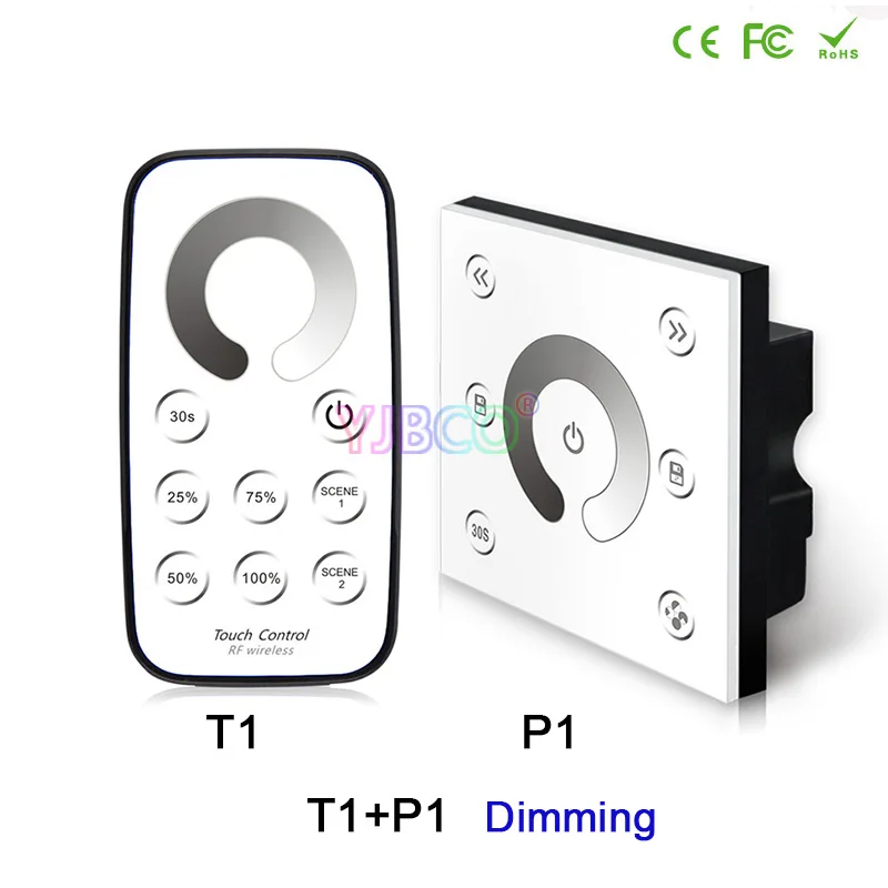 BC led Brightness dimmer RF wireless remote dimming/CCT/RGB/RGBW Touch panel controller for LED Strip Light lamp DC12V-24V | Лампы и