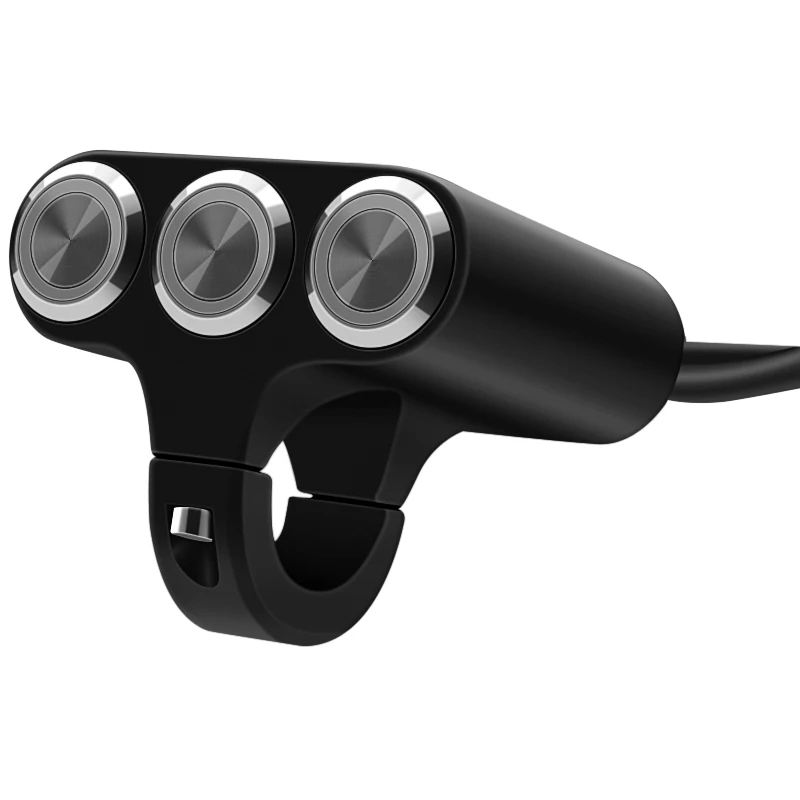 

Motorcycle Switch 22mm Handlebar Mount Switches Headlight Hazard Brake Fog Light ON-OFF Aluminum Alloy With Indicator DIY