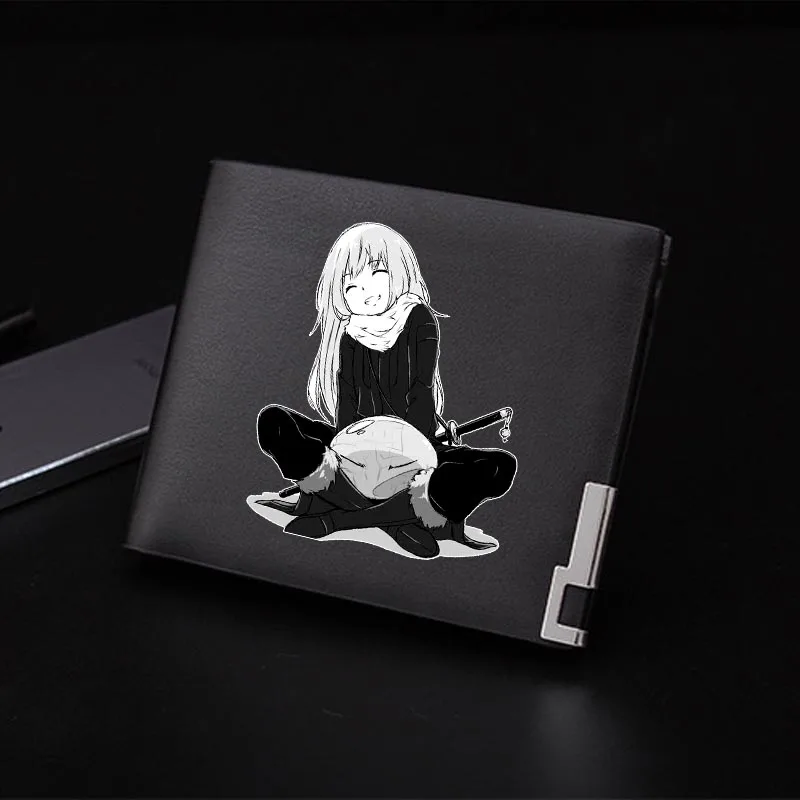 

Anime That Time I Got Reincarnated As Mucus Wallet Cartoon PU Leather Money Clip Wallet Purses for Teens Students Men