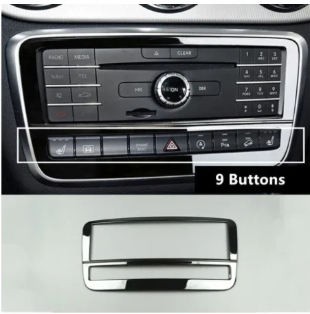 Автомобильный аксессуар для Mercedes Benz A/GLA/CLA Class 200 220 260 W176 A180 3D хромированная центральная консоль панель отделка наклейка украшение
