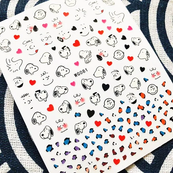 Hanyi серии Сакура цветок HANYI-100 мультфильм стикеры 3D на ногти nail Art Наклейка шаблон diy Инструменты для ногтей украшения - Цвет: WG-81