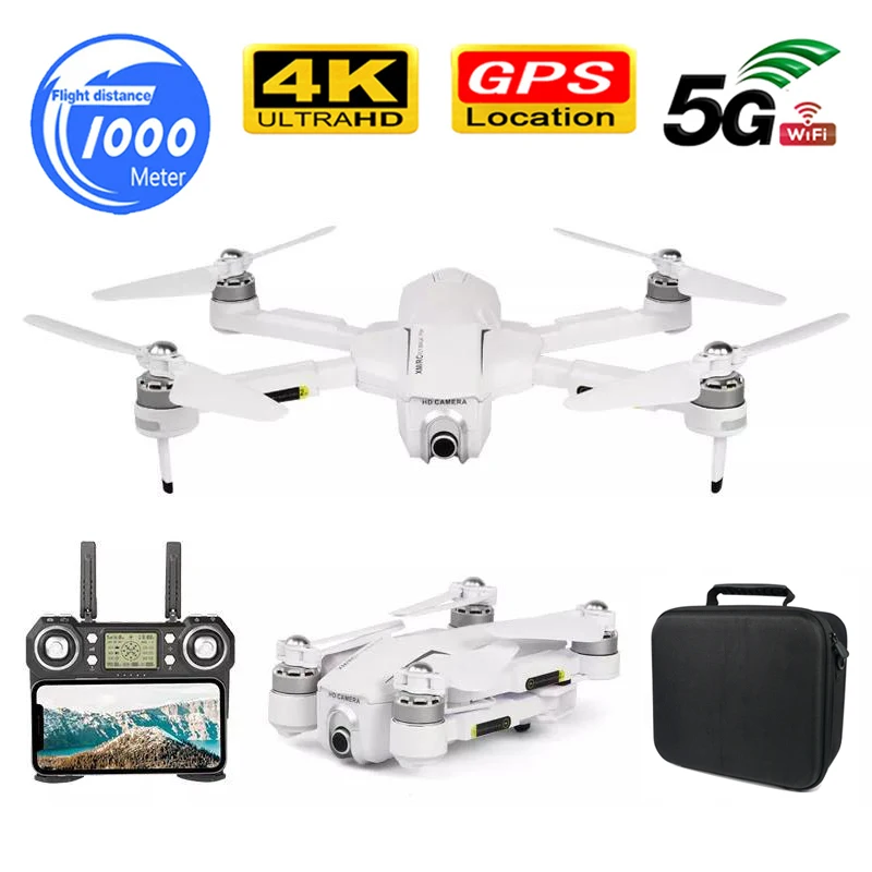 Складной Квадрокоптер 1000 м Дрон 4K с Ultra Camera HD 5G WIFI FPV Радиоуправляемый GPS
