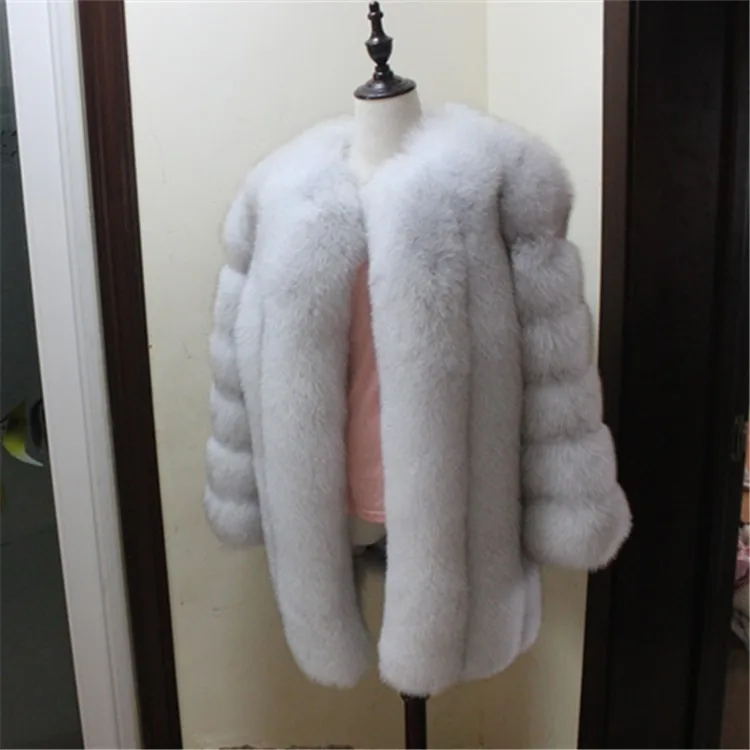 Streetwear Fashionable Luxury real fox fur coats Outwear Classic Natural Real Fox Fur jackets enlarge