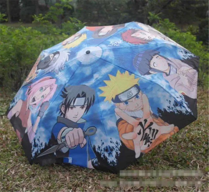 Зонт Наруто Узумаки Сакура Какаси Саске Итачи Гаара с красочным аниме принтом