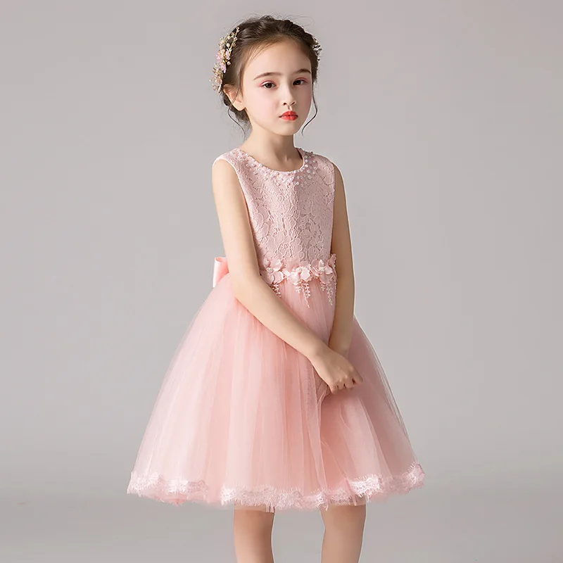 

Summer Girls Dress Lace Princess Kids Dress Tutu Party Wedding Ball Gown Dress Costume Dresses Baby Children Clothing 4-12 Years