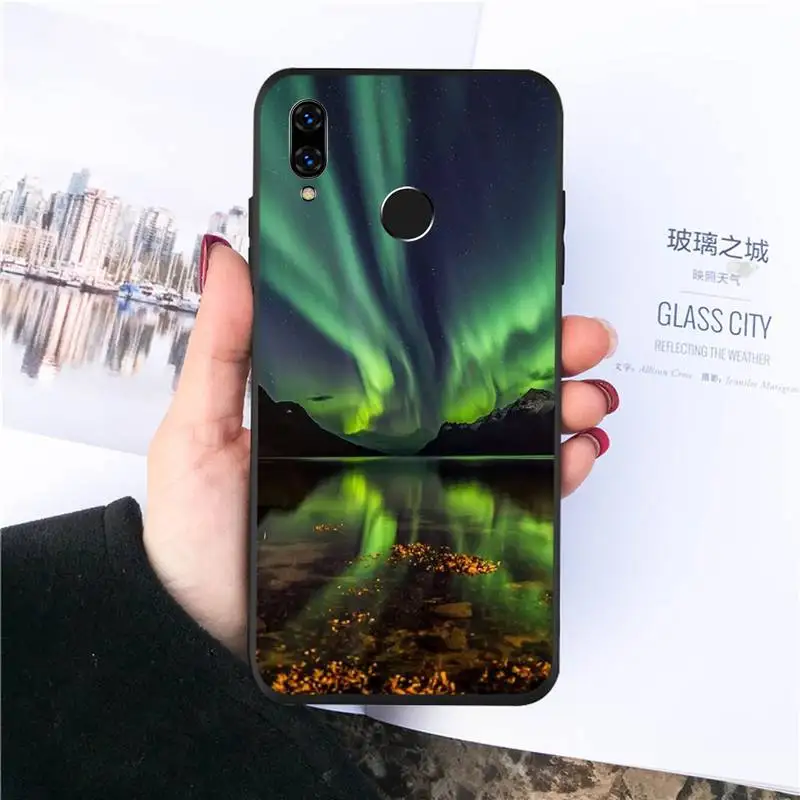 

Beautiful aurora natural wonde pattern Phone Cases For Huawei honor Mate P 10 20 30 40 Pro 10i 9 10 20 8 x Lite funda coque