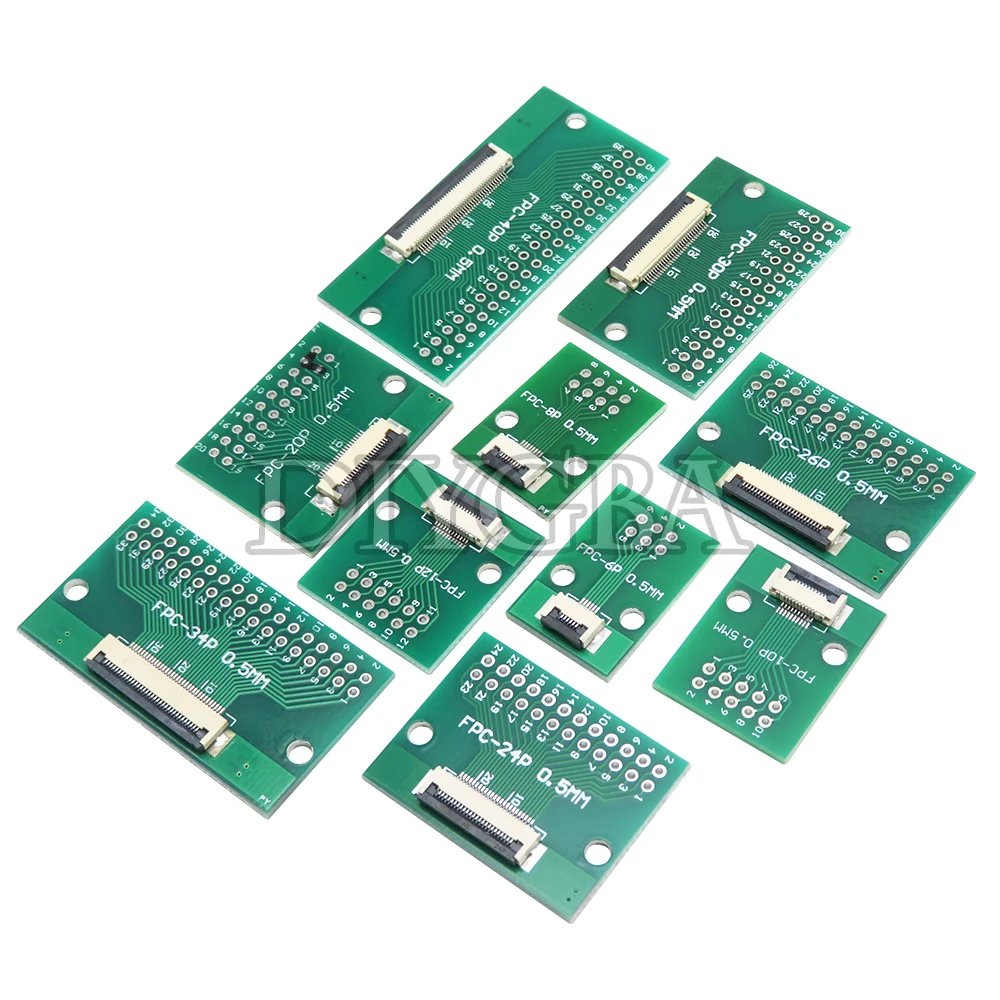 FPC FFC 1 0 мм шаг преобразования платы DIY печатная плата 6P 8P 10P 12P 20P 24P 26P 30P 34P 40P разъем