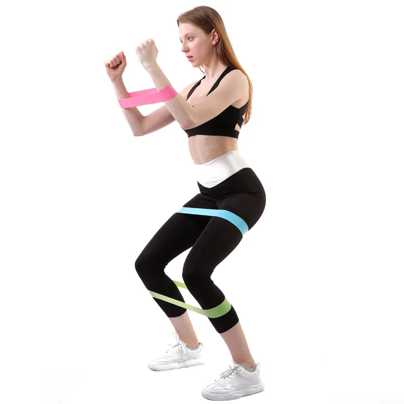 

5pcs TPE Fitness Equipment Pull Rope Slimming Body Lifting Buttock Lifting Leg Pull Ring Yoga Exercise Elastic Resistance Belt