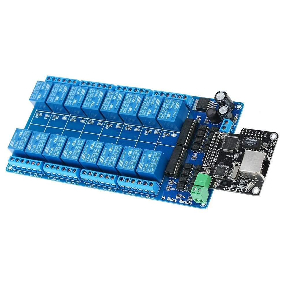 Модуль управления Ethernet LAN WAN сетевой веб-сервер RJ45 порт 16-канальное реле |