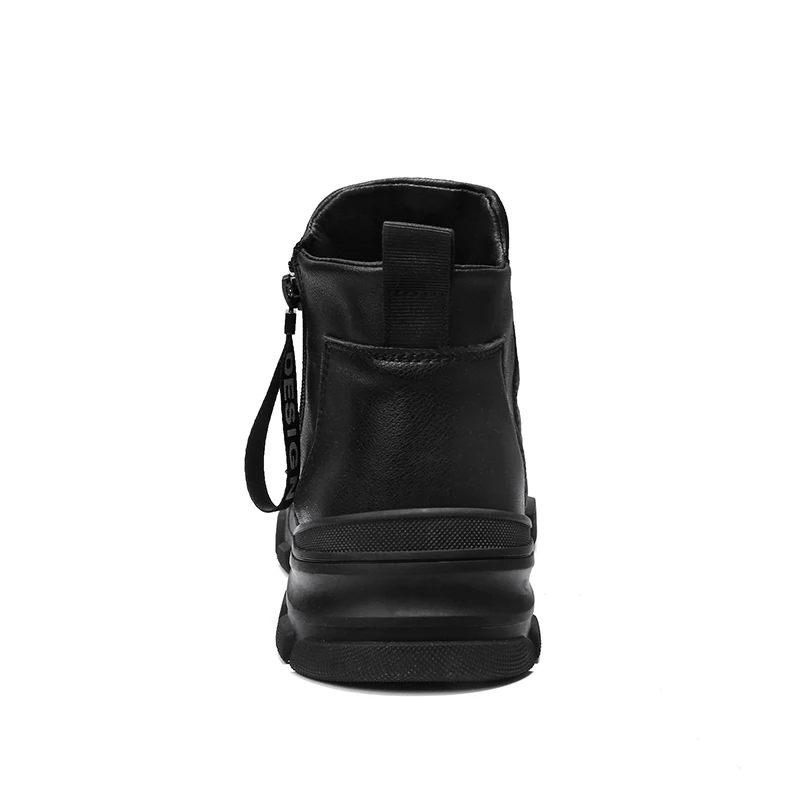 Зимние мужские ботинки из искусственной кожи; Botas Masculina; модная мужская зимняя обувь на молнии; 5#30/15E50